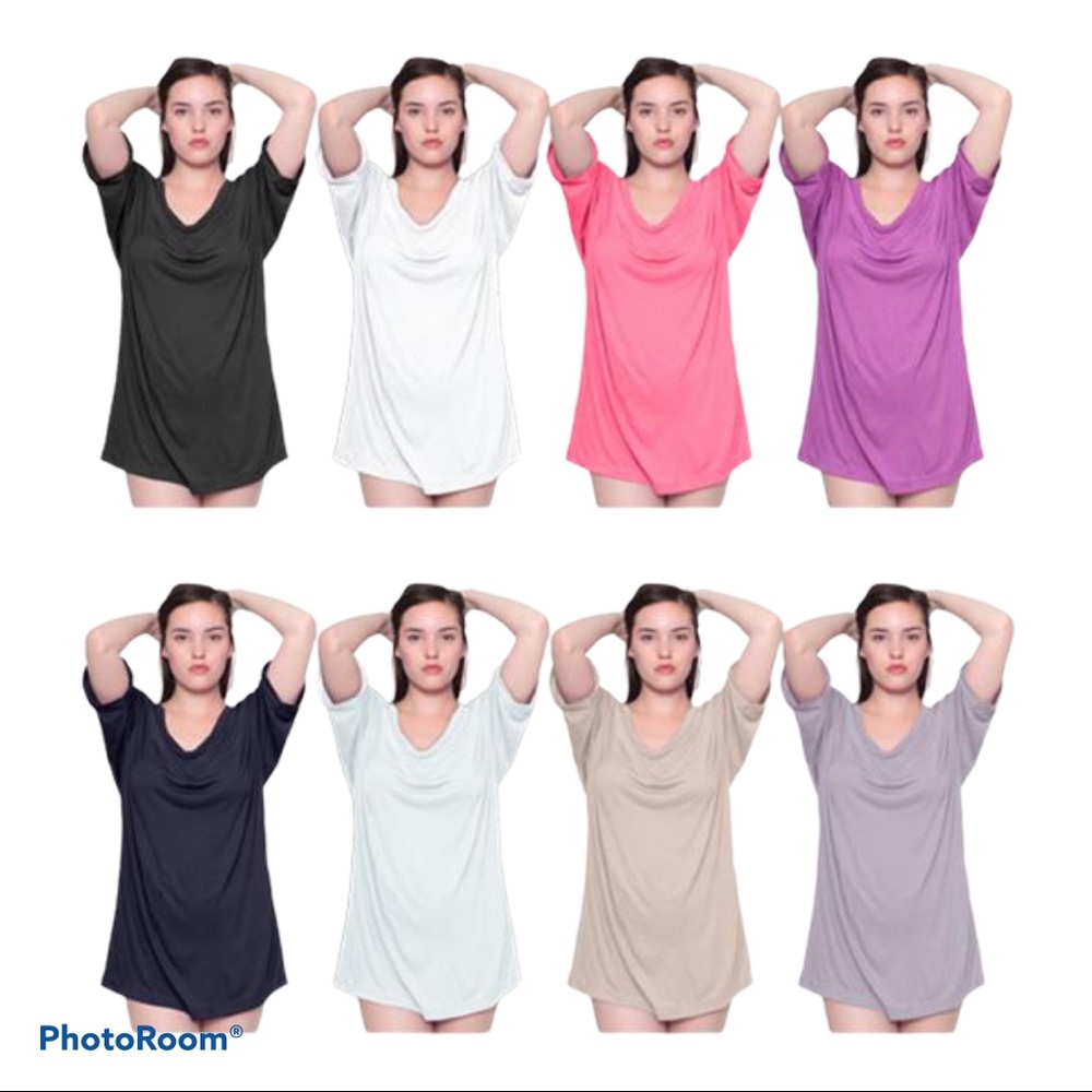 American Apparel Oversized Viscose Tee Navy M/L